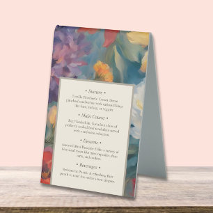 Plaque De Table Fleurs artistiques Vintage Floral Retraite Party