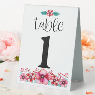 Plaque De Table Floral numéro un