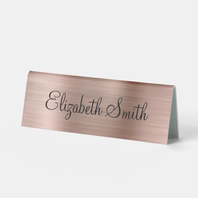 Plaque De Table Girly Rose Gold Metallic (Recto)