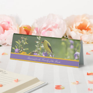 Plaque De Table Goldfinch Spring Garden Wedding