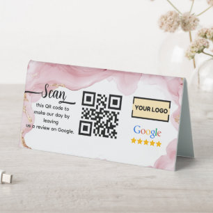 Plaque De Table Google Avis   Lien d'examen professionnel Code QR 