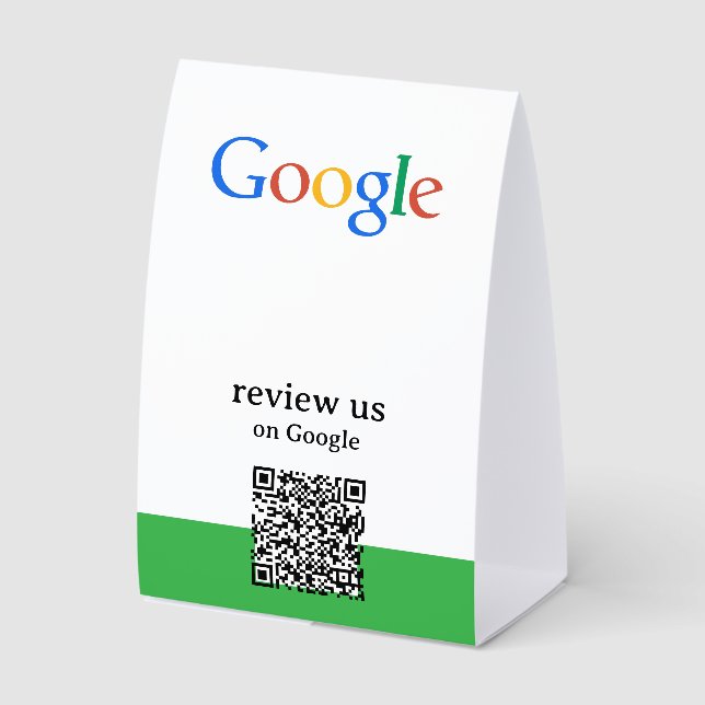 Plaque De Table Google Reviews QR Code Table Top  (Recto)
