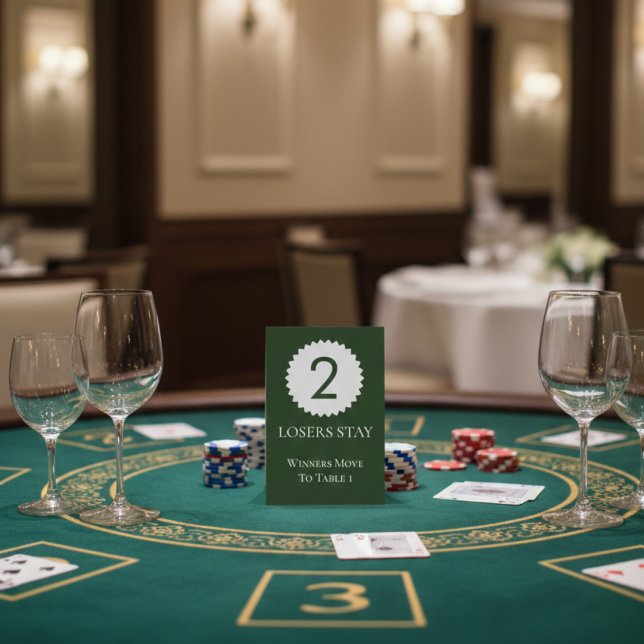 Plaque De Table Green and White Elegant Table Tent Sign (Green and White Elegant Table Tent Sign)