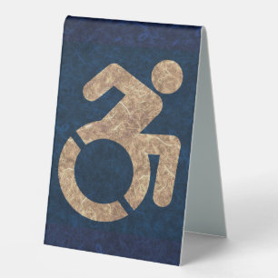 Plaque De Table Handicap Texté