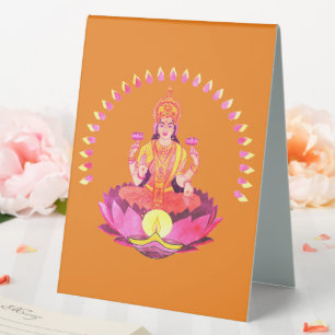 Plaque De Table Happy Diwali - Deepalavi Lakshmi Goddess 1