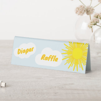 Plaque De Table Here Comes The Son Boy Baby Shower