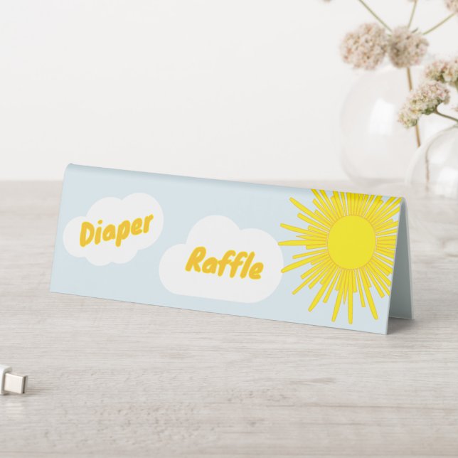 Plaque De Table Here Comes The Son Boy Baby Shower (En SItu (Tableau))