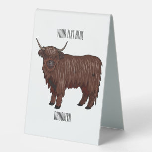 Plaque De Table Highland cow