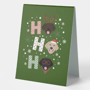 Plaque De Table Ho Ho Labrador Retriever Joyeux Noël