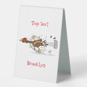 Plaque De Table Illustration amusante de poulet cool