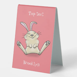 Plaque De Table Illustration de dessin de lapin lapin mou