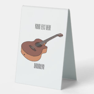 Plaque De Table Illustration de guitare acoustique