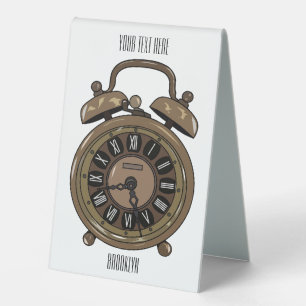 Plaque De Table Illustration de l'horloge d'alarme