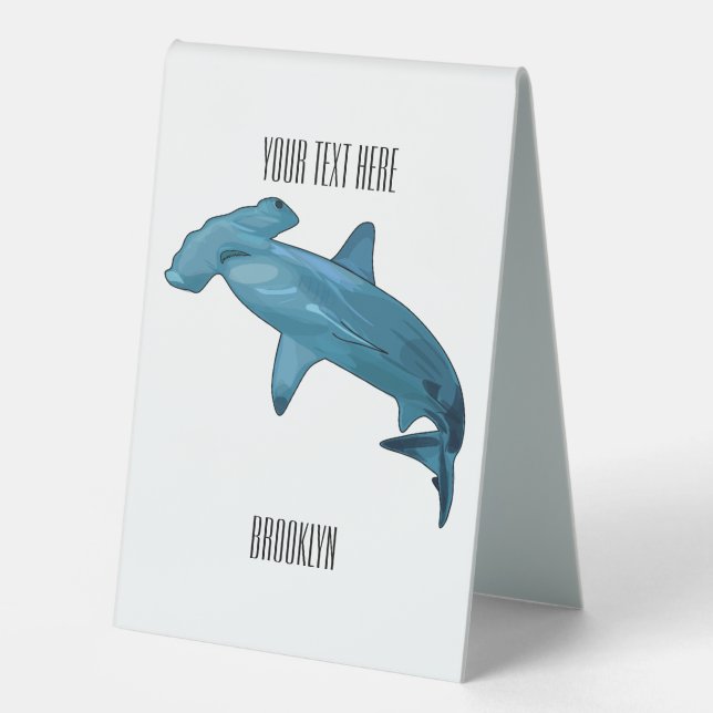 Plaque De Table Illustration de requin marteau (Recto)