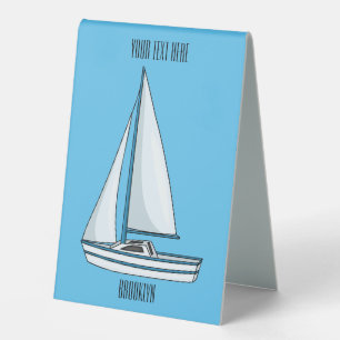 Plaque De Table Illustration de voilier