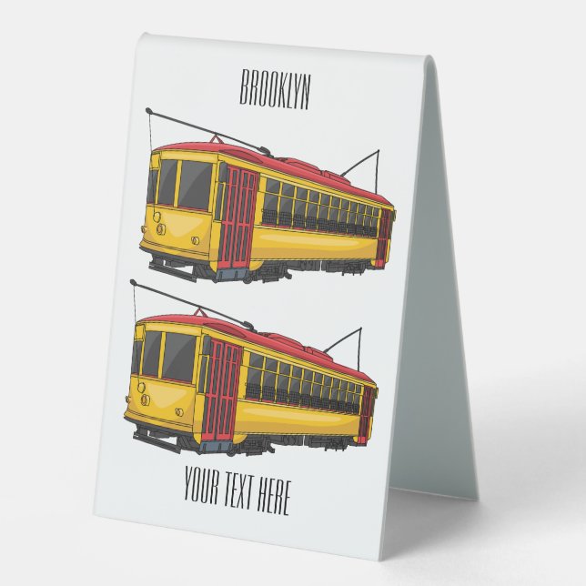 Plaque De Table Illustration du chariot Mata (Recto)