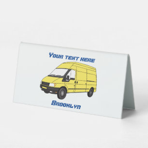 Plaque De Table Illustration du fourgonnette de livraison