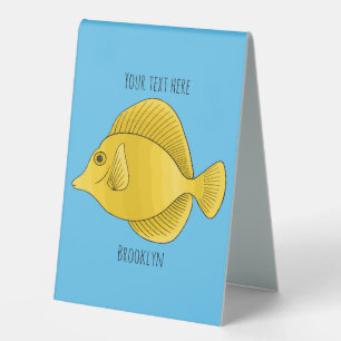 Plaque De Table Illustration du poisson-tang jaune