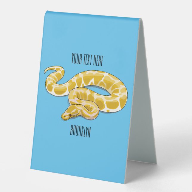 Plaque De Table Illustration du serpent python birman (Recto)