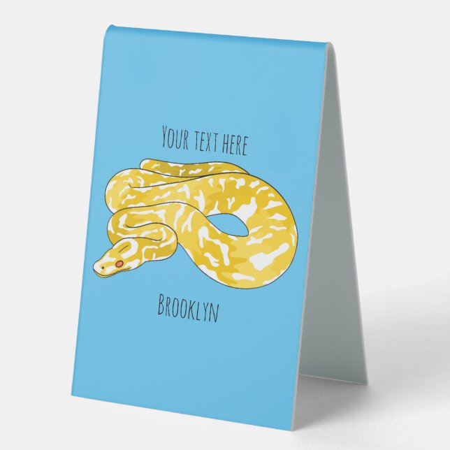 Plaque De Table Illustration du serpent python birman (Recto)