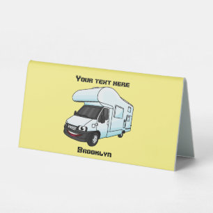Plaque De Table Illustration d'un campervan heureux