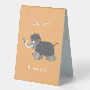 Plaque De Table Illustration d'un mammouth laineux mou