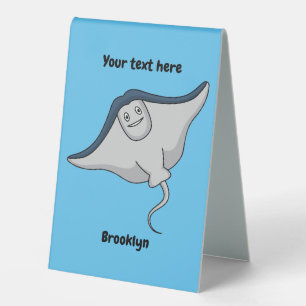 Plaque De Table Illustration d'une caricature de poisson stingray