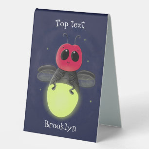 Plaque De Table Illustration d'une luciole à éclair mignon