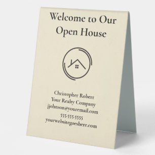 Plaque De Table Immobilier minimaliste blanc