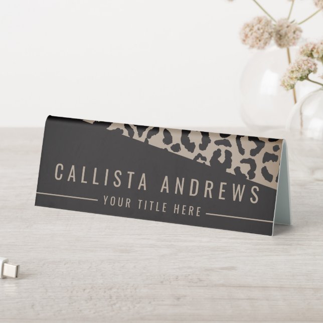 Plaque De Table Impression animale moderne guépard léopard gris no (En SItu (Tableau))