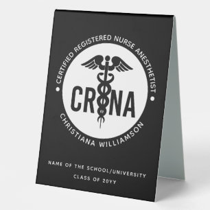 Plaque De Table Infirmière anesthésiste certifiée CRNA personnalis