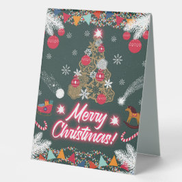 Plaque De Table Joie à feuillage persistant de Noël