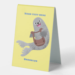 Plaque De Table Joli dessin animé sur le phoque du Groenland