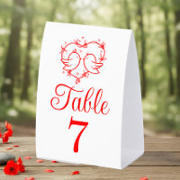 Jolis Inséparables Bohème Jardin Mariage Cœur Roug