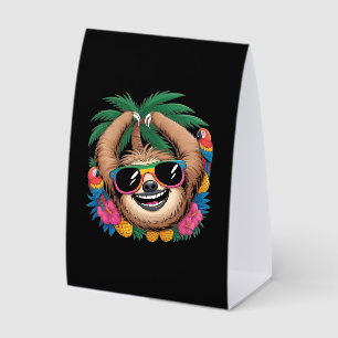 Plaque De Table Kawaii Paresseux Tropical – Vibrations É estivales