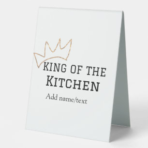 Plaque De Table King of the cuisine chef cuisine ajouter nom couro