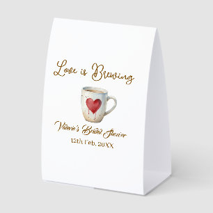 Plaque De Table L'amour se prépare tasse à café blanche cœur maria