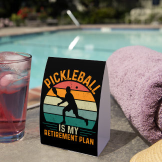 Plaque De Table Le Pickleball Est Mon Plan De Retraite