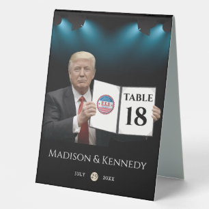 Plaque De Table Le président Trump 🇺 🇸 ✨ Mariage patriotique