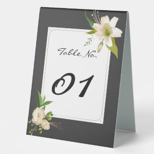 Plaque De Table Lilies Mariage