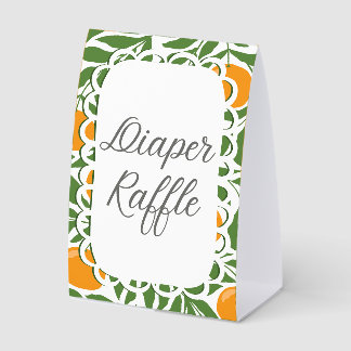 Plaque De Table Little Cutie Baby Shower Diaper Raffle Sign