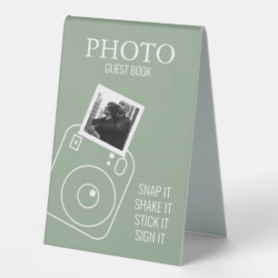 Plaque De Table Livre d'invités photo