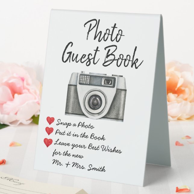 Plaque De Table Livre d'or du mariage Photo Guestbook (In SItu (Mariage))