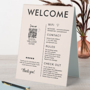 Plaque De Table Location de vacances moderne Accueil