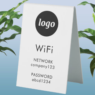 Plaque De Table Logo de code WiFi pour les entreprises Internet
