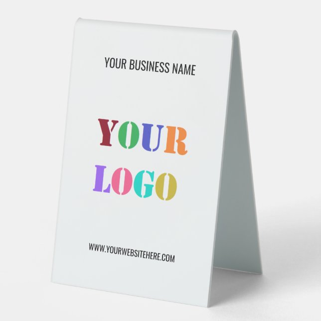 Plaque De Table Logo de l'entreprise personnalisée et promotion du (Recto)