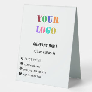 Plaque De Table Logo de l'entreprise personnalisée Texte Table d'a