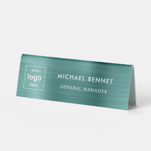 Plaque De Table Logo personnalisé Green Professionnel