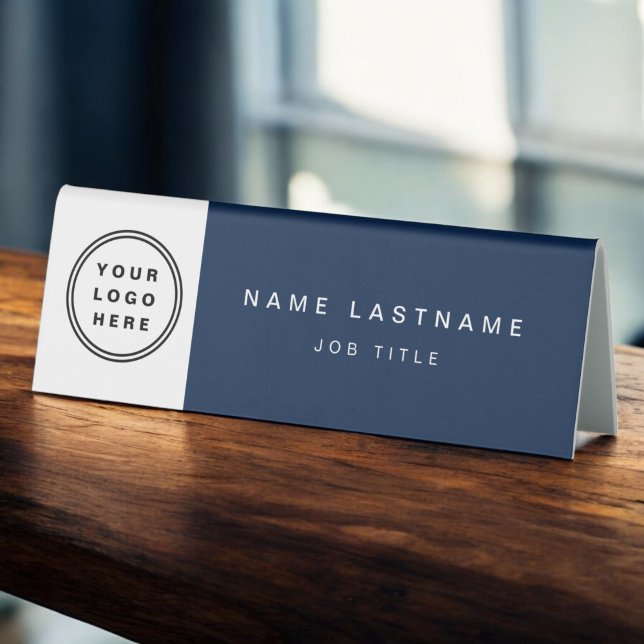 Plaque De Table Logo personnalisé Marine Blue Professional (Créateur téléchargé)