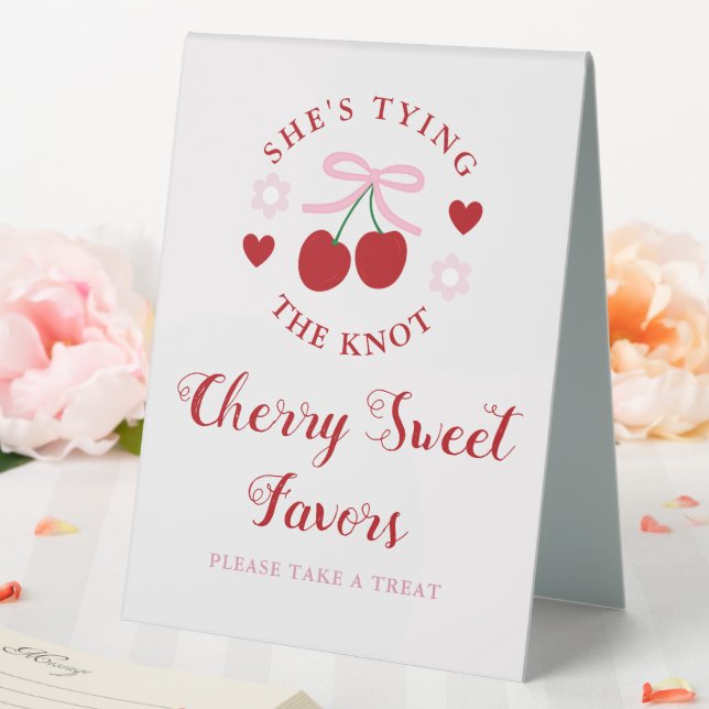 Plaque De Table Love Is Cherry Sweet Enterrement de Fille (In SItu (Mariage))